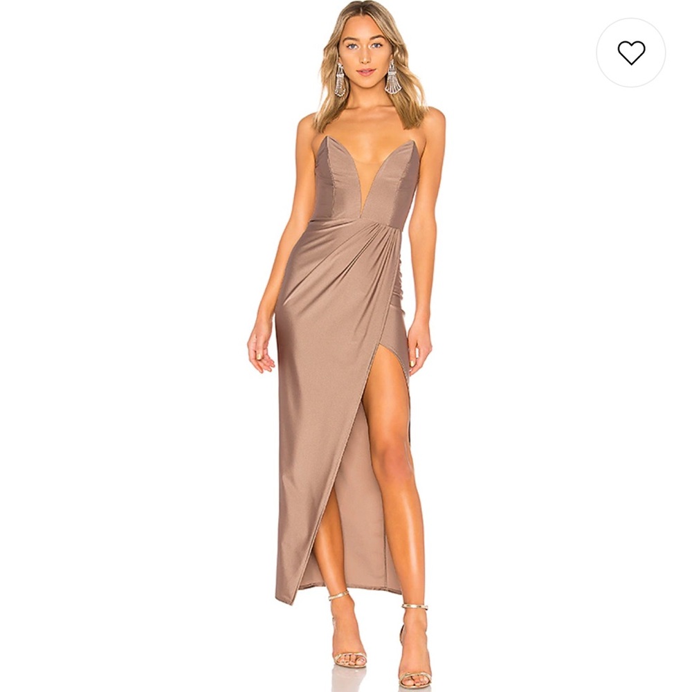 Michael Costello Jake Gown in Taupe - Size M